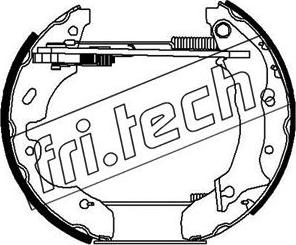Fri.Tech. 16261 - Комплект гальм, барабанний механізм autozip.com.ua