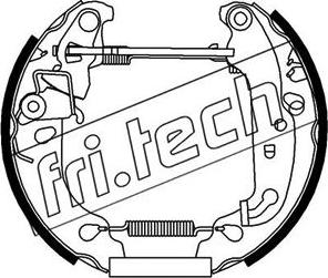 Fri.Tech. 16205 - Комплект гальм, барабанний механізм autozip.com.ua