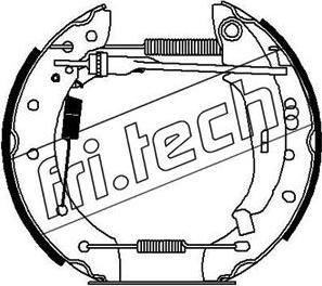 Fri.Tech. 16277 - Комплект гальм, барабанний механізм autozip.com.ua