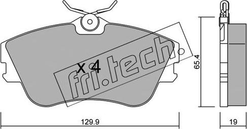 Fri.Tech. 167.0 - Гальмівні колодки, дискові гальма autozip.com.ua