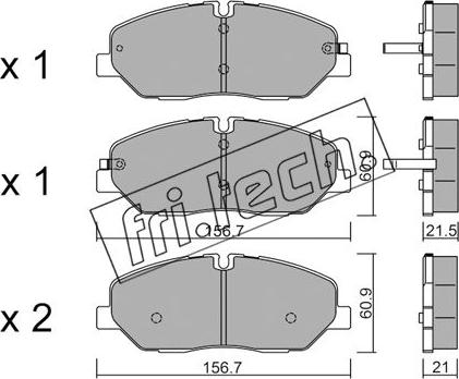 Fri.Tech. 1094.0 - Гальмівні колодки, дискові гальма autozip.com.ua