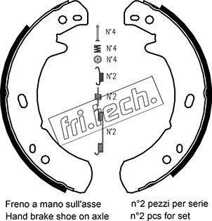 Fri.Tech. 1092.311K - Комплект гальм, ручник, парковка autozip.com.ua