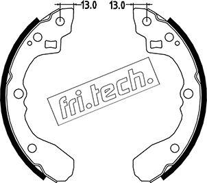 Fri.Tech. 1049.147 - Комплект гальм, барабанний механізм autozip.com.ua