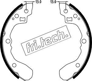 Fri.Tech. 1049.154 - Комплект гальм, барабанний механізм autozip.com.ua