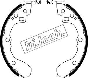 Fri.Tech. 1049.151 - Комплект гальм, барабанний механізм autozip.com.ua
