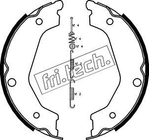 Fri.Tech. 1049.162K - Комплект гальм, ручник, парковка autozip.com.ua