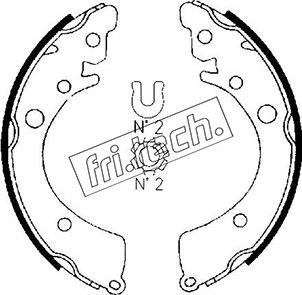 Fri.Tech. 1044.006 - Комплект гальм, барабанний механізм autozip.com.ua