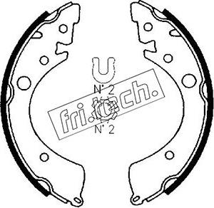 Fri.Tech. 1044.008 - Комплект гальм, барабанний механізм autozip.com.ua