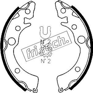 Fri.Tech. 1044.007 - Комплект гальм, барабанний механізм autozip.com.ua