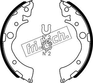 Fri.Tech. 1044.018 - Комплект гальм, барабанний механізм autozip.com.ua