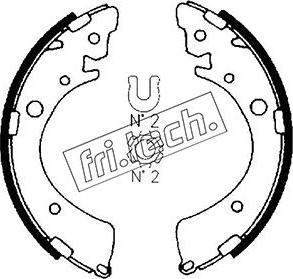 Fri.Tech. 1044.013 - Комплект гальм, барабанний механізм autozip.com.ua