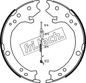 Fri.Tech. 1044.025K - Комплект гальм, ручник, парковка autozip.com.ua