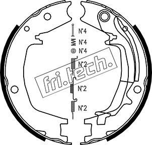 Fri.Tech. 1046.215K - Комплект гальм, ручник, парковка autozip.com.ua