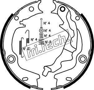 Fri.Tech. 1046.223K - Комплект гальм, ручник, парковка autozip.com.ua