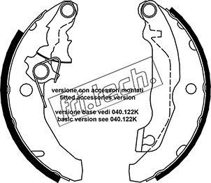 Fri.Tech. 1040.144Y - Комплект гальм, барабанний механізм autozip.com.ua
