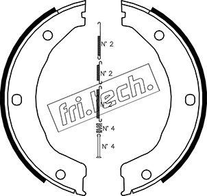 Fri.Tech. 1040.158K - Комплект гальм, ручник, парковка autozip.com.ua