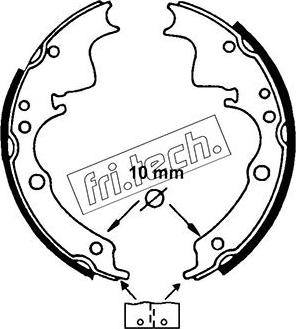 Fri.Tech. 1040.118 - Комплект гальм, барабанний механізм autozip.com.ua