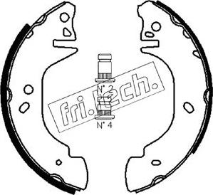 Fri.Tech. 1040.135 - Комплект гальм, барабанний механізм autozip.com.ua