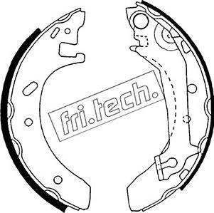 Fri.Tech. 1040.137 - Комплект гальм, барабанний механізм autozip.com.ua