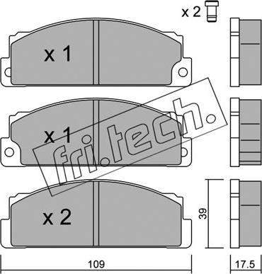 Fri.Tech. 104.0 - Гальмівні колодки, дискові гальма autozip.com.ua