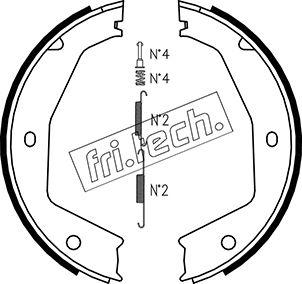 Fri.Tech. 1048.002K - Комплект гальм, ручник, парковка autozip.com.ua