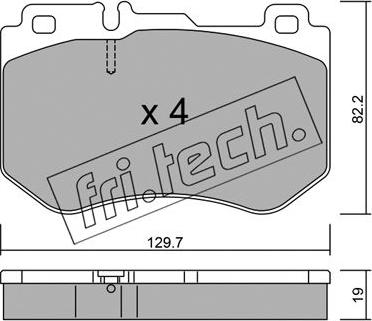 Fri.Tech. 1042.0 - Гальмівні колодки, дискові гальма autozip.com.ua