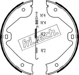 Fri.Tech. 1052.131K - Комплект гальм, ручник, парковка autozip.com.ua