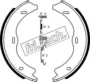 Fri.Tech. 1052.138K - Комплект гальм, ручник, парковка autozip.com.ua