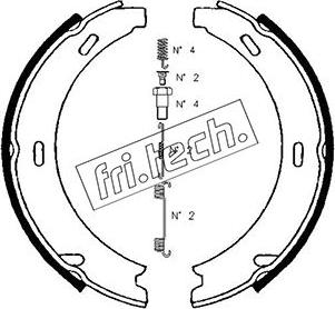 Fri.Tech. 1052.121K - Комплект гальм, ручник, парковка autozip.com.ua