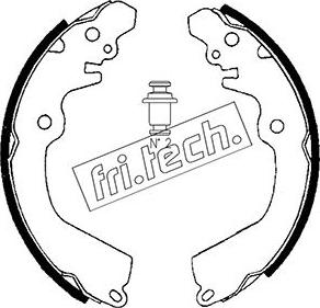 Fri.Tech. 1064.167 - Комплект гальм, барабанний механізм autozip.com.ua