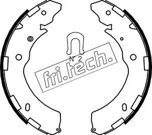 Fri.Tech. 1064.181 - Комплект гальм, барабанний механізм autozip.com.ua