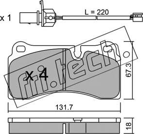 Fri.Tech. 1068.0 - Гальмівні колодки, дискові гальма autozip.com.ua