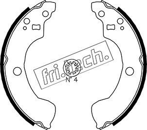 Fri.Tech. 1067.195 - Комплект гальм, барабанний механізм autozip.com.ua