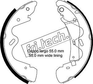 Fri.Tech. 1067.193 - Комплект гальм, барабанний механізм autozip.com.ua