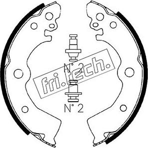 Fri.Tech. 1067.182 - Комплект гальм, барабанний механізм autozip.com.ua