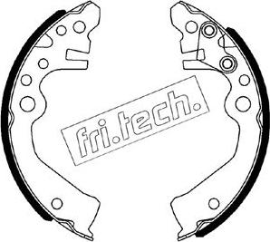 Fri.Tech. 1067.206 - Комплект гальм, барабанний механізм autozip.com.ua