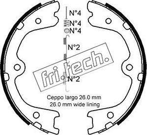 Fri.Tech. 1067.201K - Комплект гальм, ручник, парковка autozip.com.ua