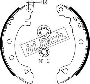 Fri.Tech. 1004.008 - Комплект гальм, барабанний механізм autozip.com.ua