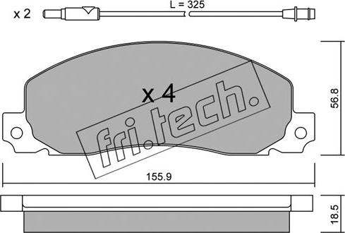 Fri.Tech. 100.0 - Гальмівні колодки, дискові гальма autozip.com.ua