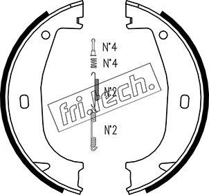 Fri.Tech. 1019.026K - Комплект гальм, ручник, парковка autozip.com.ua