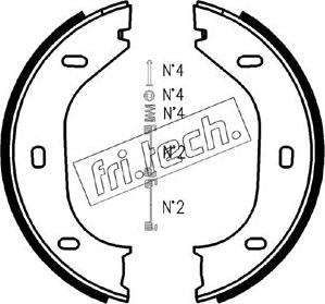 Fri.Tech. 1019.021K - Комплект гальм, ручник, парковка autozip.com.ua