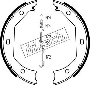 Fri.Tech. 1019.027K - Комплект гальм, ручник, парковка autozip.com.ua