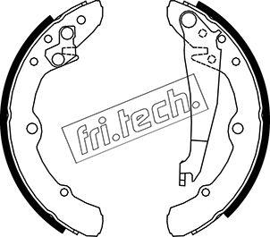 Fri.Tech. 1016.020 - Комплект гальм, барабанний механізм autozip.com.ua