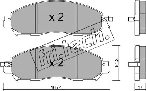 Fri.Tech. 1081.0 - Гальмівні колодки, дискові гальма autozip.com.ua