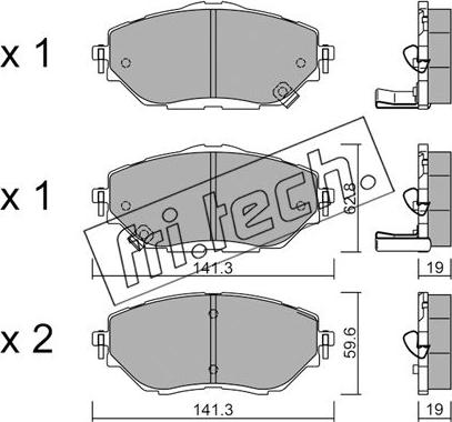 Fri.Tech. 1088.0 - Гальмівні колодки, дискові гальма autozip.com.ua