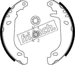 Fri.Tech. 1088.216 - Комплект гальм, барабанний механізм autozip.com.ua