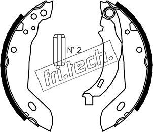 Fri.Tech. 1088.212 - Комплект гальм, барабанний механізм autozip.com.ua