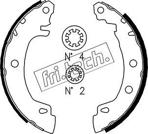 Fri.Tech. 1088.225 - Комплект гальм, барабанний механізм autozip.com.ua