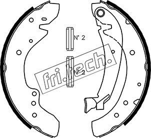 Fri.Tech. 1034.096 - Комплект гальм, барабанний механізм autozip.com.ua