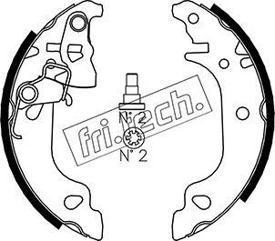 Fri.Tech. 1034.103 - Комплект гальм, барабанний механізм autozip.com.ua